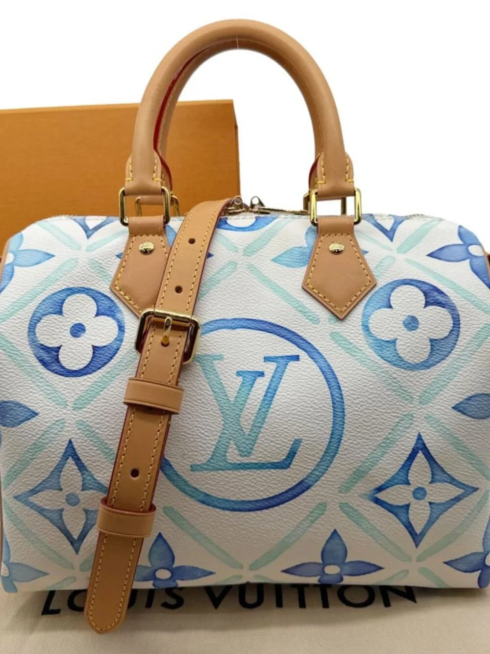 Louis Vuitton  Speedy Bandouliere 25 By The Pool Monogram Tiles Shoulder Bag Lag